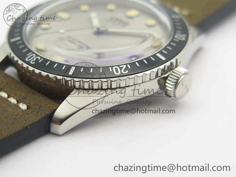 Divers 7720 SS ZZF 1:1 Best Edition Sliver Gray Dial On Brown Leather Strap A Bright 8291