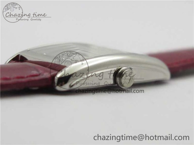 Original Doloevita SS 5055F 1:1 Best Edition Ivory White Textured Dial On Red Leather Strap Cal.L178. 7571