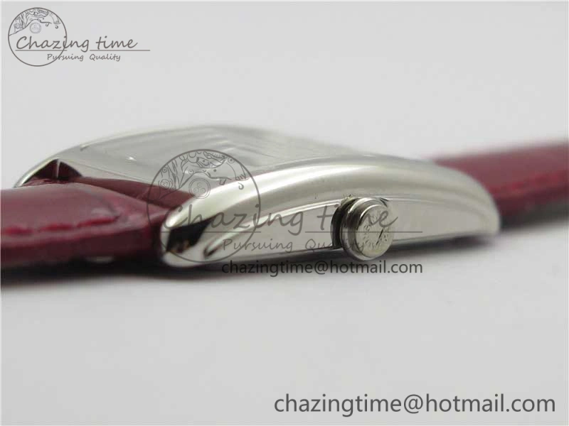 Original Doloevita SS 5055F 1:1 Best Edition Ivory White Textured Dial On Red Leather Strap Cal.L178. 7571