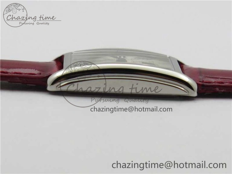 Original Doloevita SS 5055F 1:1 Best Edition Ivory White Textured Dial On Red Leather Strap Cal.L178. 7571