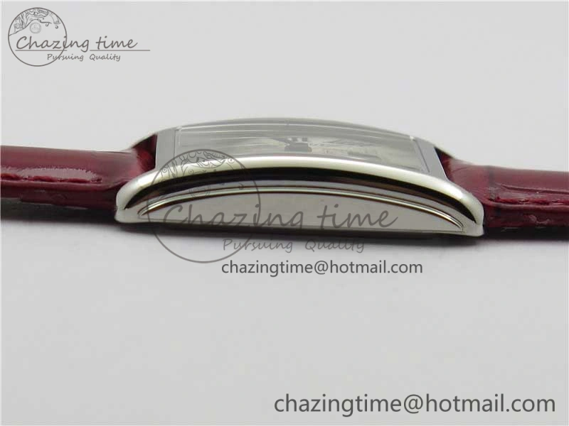 Original Doloevita SS 5055F 1:1 Best Edition Ivory White Textured Dial On Red Leather Strap Cal.L178. 7571