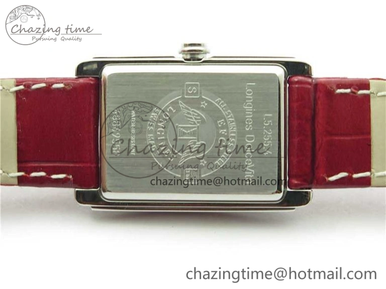 Original Doloevita SS 5055F 1:1 Best Edition Ivory White Textured Dial On Red Leather Strap Cal.L178. 7571