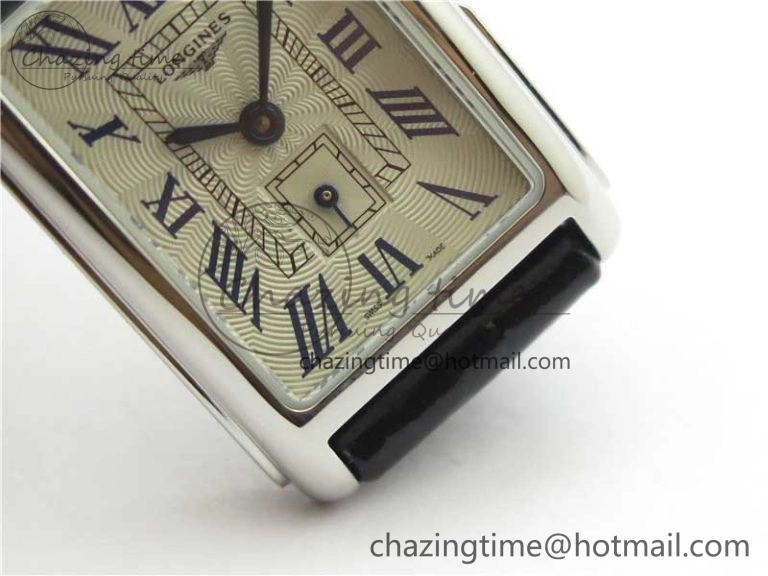 Lightweight Doloevita SS 8848F 1:1 Best Edition Ivory White Textured Dial On Black Leather Strap Cal.L178. 10436