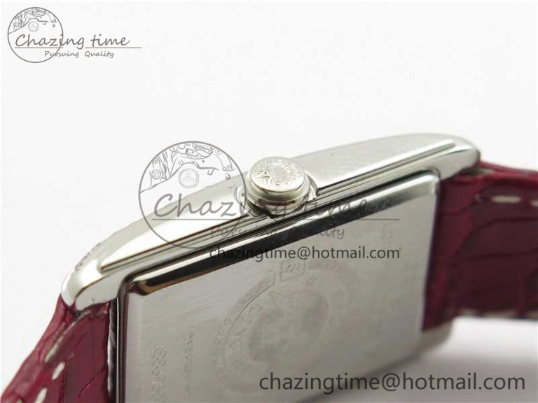 Doloevita SS Crystal Bezel 5055F 1:1 Best Edition Ivory White Textured Dial On Red Leather Strap Cal.L178. StreetReady 10447