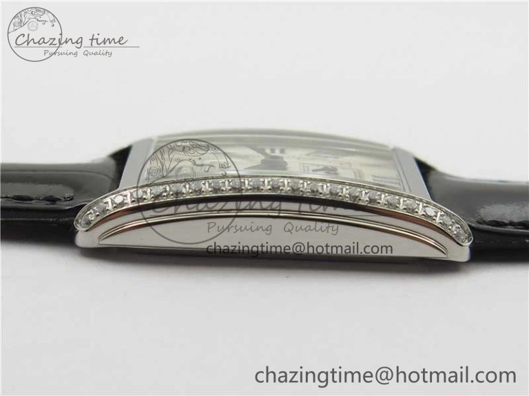 OdorResistant Doloevita SS Crystal Bezel 8848F 1:1 Best Edition Ivory White Textured Dial On Black Leather Strap Cal.L178. 7564