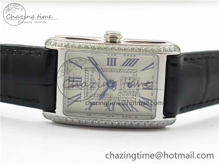OdorResistant Doloevita SS Crystal Bezel 8848F 1:1 Best Edition Ivory White Textured Dial On Black Leather Strap Cal.L178. 7564