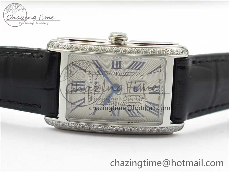 OdorResistant Doloevita SS Crystal Bezel 8848F 1:1 Best Edition Ivory White Textured Dial On Black Leather Strap Cal.L178. 7564