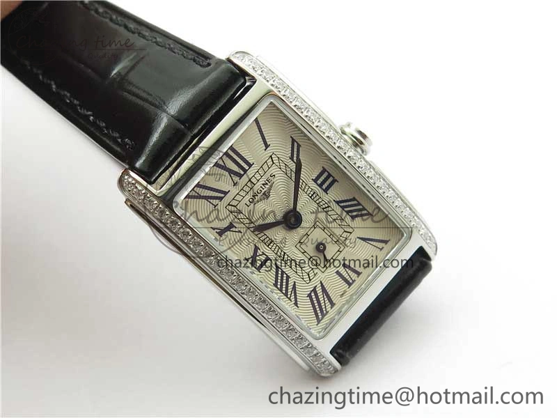 OdorResistant Doloevita SS Crystal Bezel 8848F 1:1 Best Edition Ivory White Textured Dial On Black Leather Strap Cal.L178. 7564