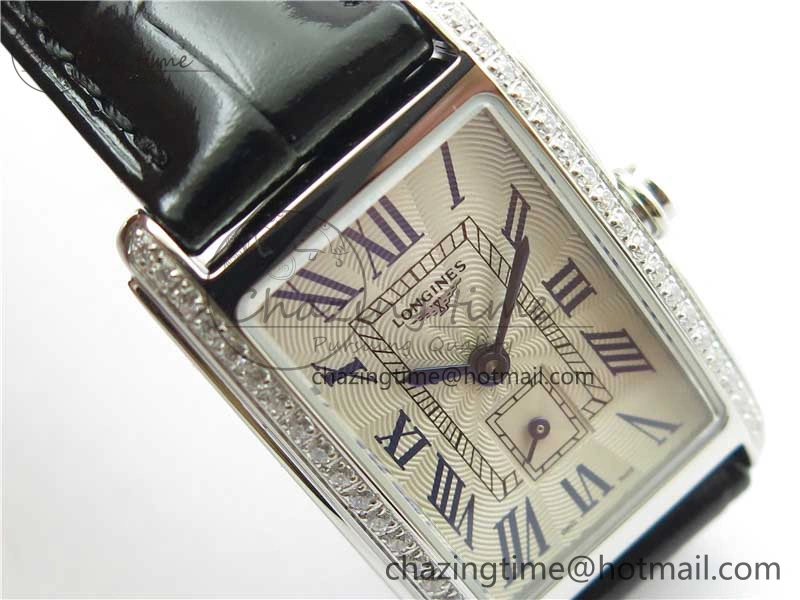 OdorResistant Doloevita SS Crystal Bezel 8848F 1:1 Best Edition Ivory White Textured Dial On Black Leather Strap Cal.L178. 7564