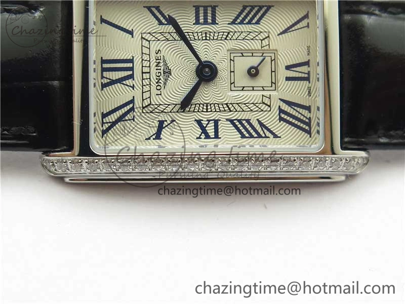 OdorResistant Doloevita SS Crystal Bezel 8848F 1:1 Best Edition Ivory White Textured Dial On Black Leather Strap Cal.L178. 7564
