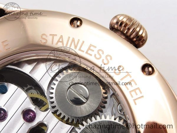 AllSeason Drive De Cartier Flying Tourbillon RG RMS Best Edition White Dial on Brown Leather Strap 5990