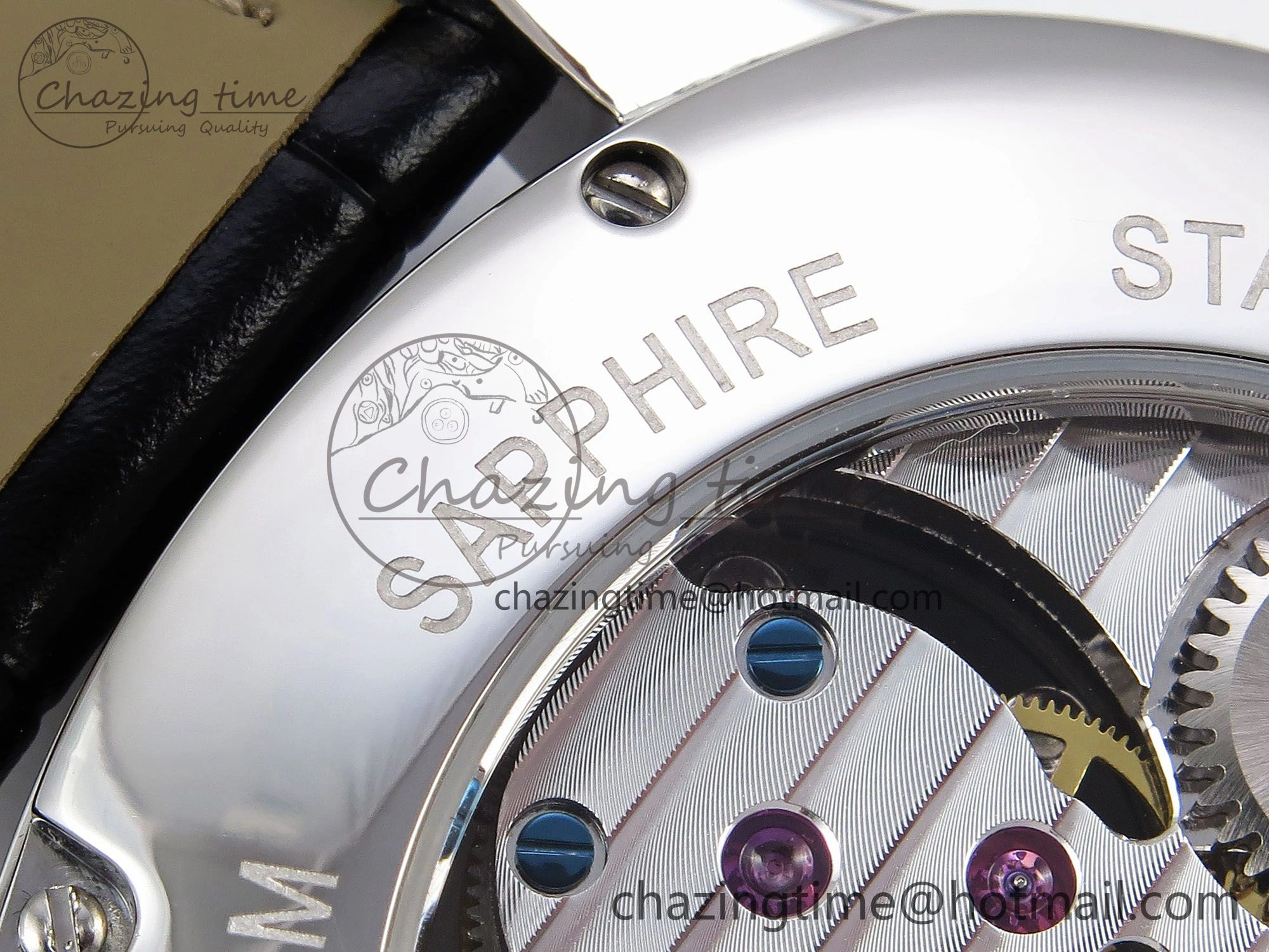 Drive De Cartier Flying Tourbillon SS RMS Best Edition Blue Dial on Black Leather Strap Reliable 5988