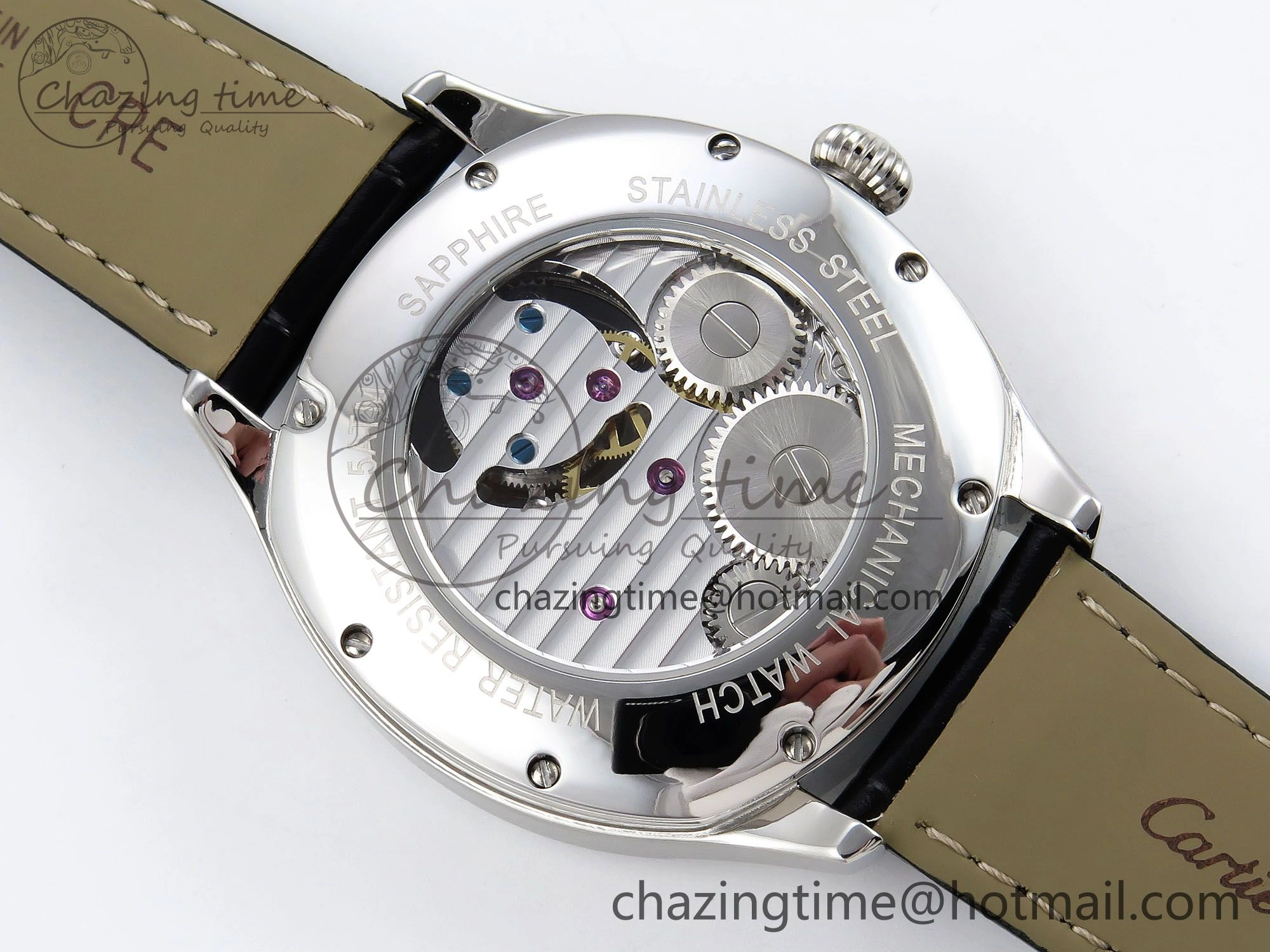 Drive De Cartier Flying Tourbillon SS RMS Best Edition Green Dial on Black Leather Strap AllSeason 5989