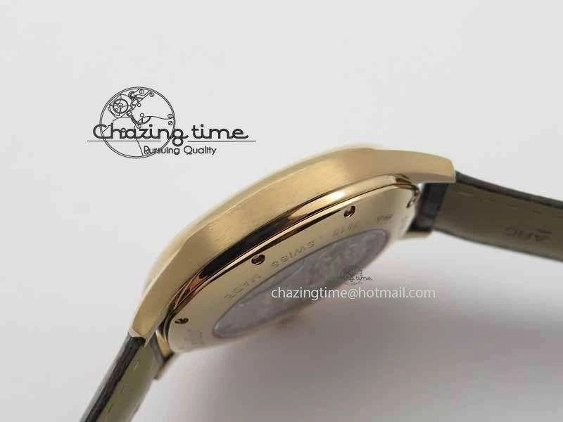Versatile Drive De Cartier Tourbillon SS RG Best Edition Gray Textured Dial On Brown Leather Strap 6296