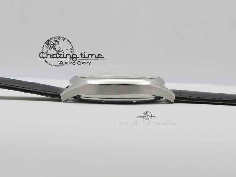 Drive De Cartier Tourbillon SS TF Best Edition Gray Textured Dial On Black Leather Strap Comfortable 6297