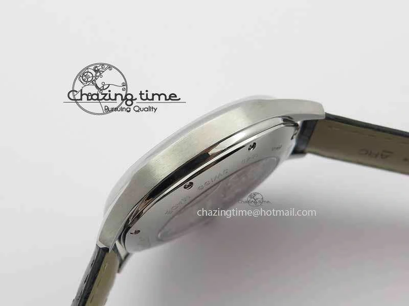 Drive De Cartier Tourbillon SS TF Best Edition Gray Textured Dial On Black Leather Strap Comfortable 6297