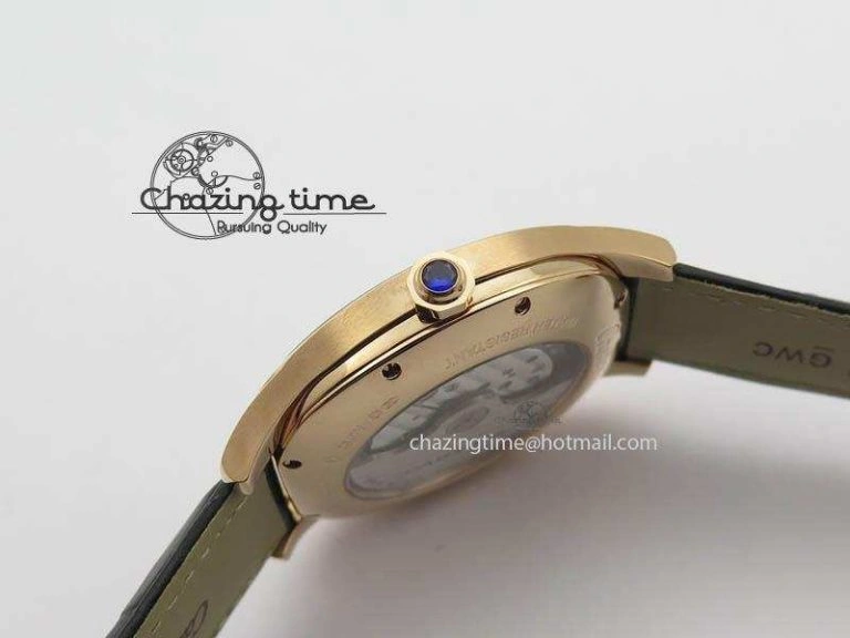 AllSeason Drive de Cartier RG Best Edition Black Textured Dial On Black Leather Strap A23J(1904-PS MC) 6285