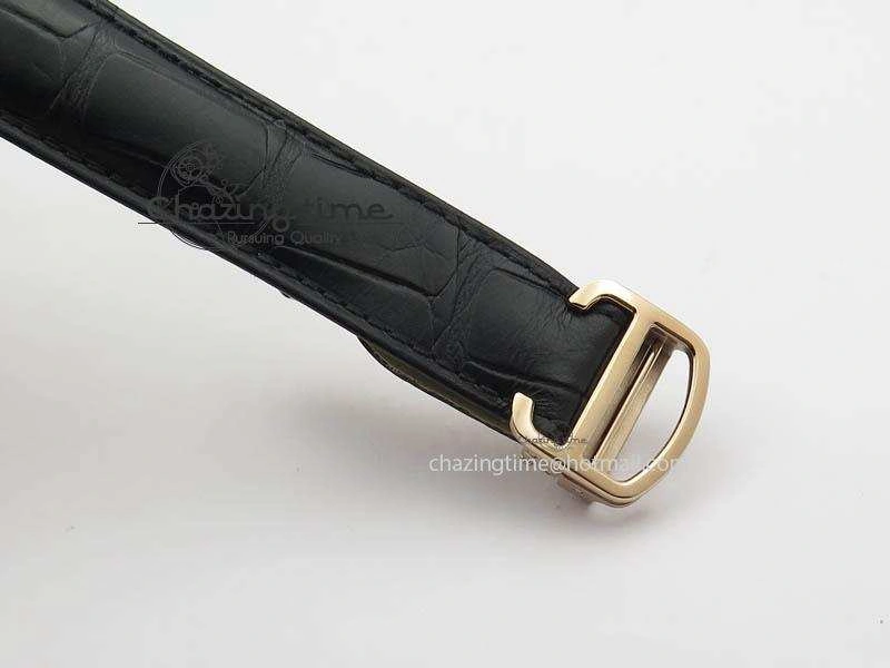 AllSeason Drive de Cartier RG Best Edition Black Textured Dial On Black Leather Strap A23J(1904-PS MC) 6285
