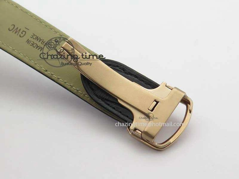 AllSeason Drive de Cartier RG Best Edition Black Textured Dial On Black Leather Strap A23J(1904-PS MC) 6285