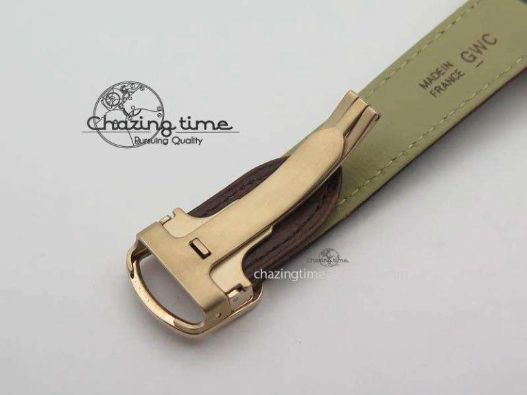 Reliable Drive de Cartier RG Best Edition White Textured Dial On Brown Leather Strap A23J(1904-PS MC) 6286