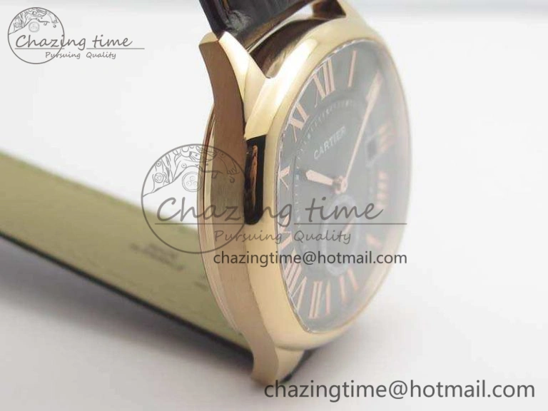 Colorful Drive de Cartier RG TF 1:1 Best Edition Gray Textured Dial On Brown Leather Strap A23J 6275