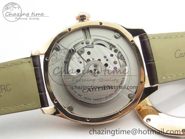 Colorful Drive de Cartier RG TF 1:1 Best Edition Gray Textured Dial On Brown Leather Strap A23J 6275