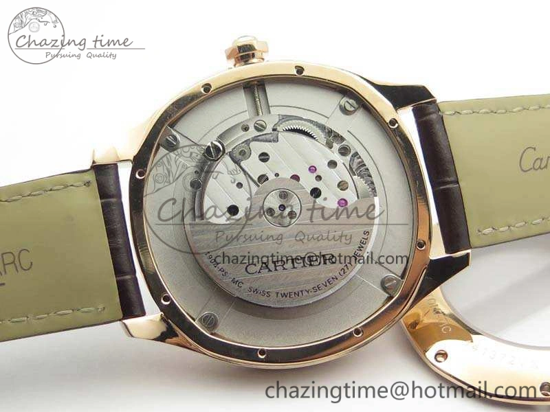 Colorful Drive de Cartier RG TF 1:1 Best Edition Gray Textured Dial On Brown Leather Strap A23J 6275
