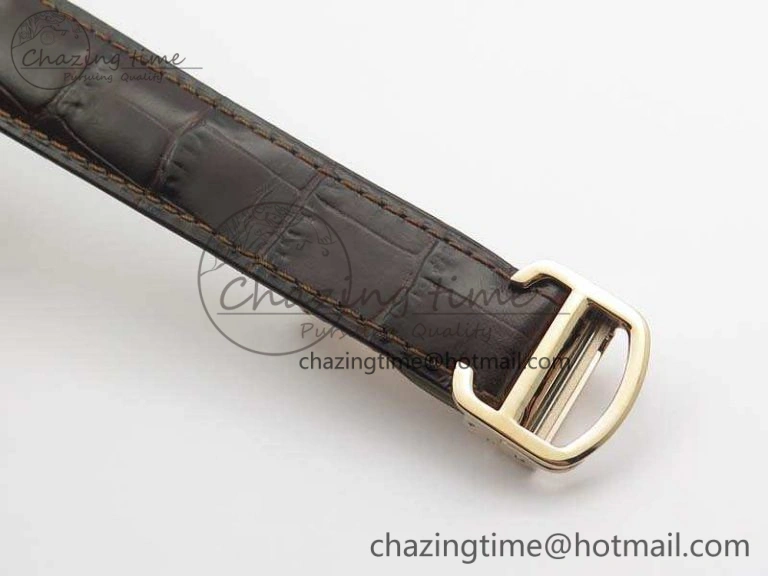 Colorful Drive de Cartier RG TF 1:1 Best Edition Gray Textured Dial On Brown Leather Strap A23J 6275
