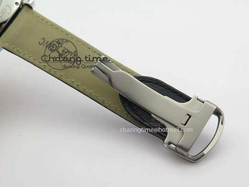Drive de Cartier SS Best Edition White Textured Dial On Black Leather Strap A23J(1904-PS MC) Sustainable 6287