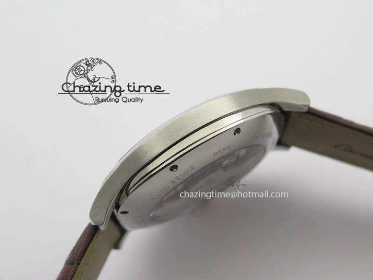 Drive de Cartier SS Best Edition White Textured Dial On Brown Leather Strap A23J(1904-PS MC) Comfortable 6288
