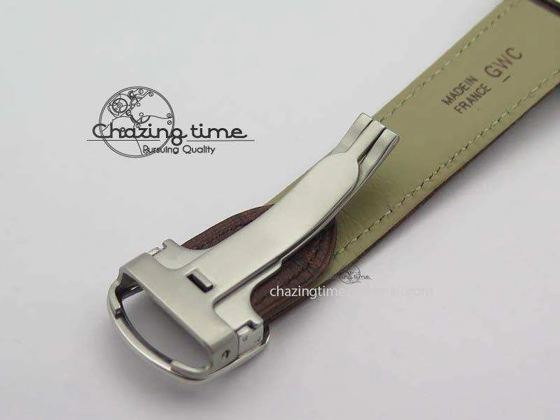 Drive de Cartier SS Best Edition White Textured Dial On Brown Leather Strap A23J(1904-PS MC) Comfortable 6288