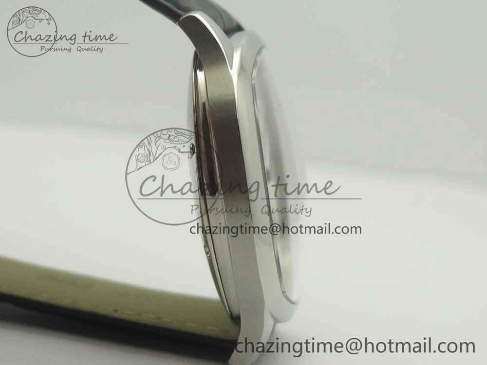 Drive de Cartier SS GSF 1:1 Best Edition White Textured Dial on Black Leather Strap A23J Premium 6188