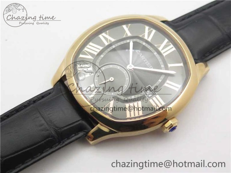 Drive de RG GSF 1:1 Best Edition Gray Textured Dial on Black Leather Strap A23J to 1904-PS MC V Minimalist 6121