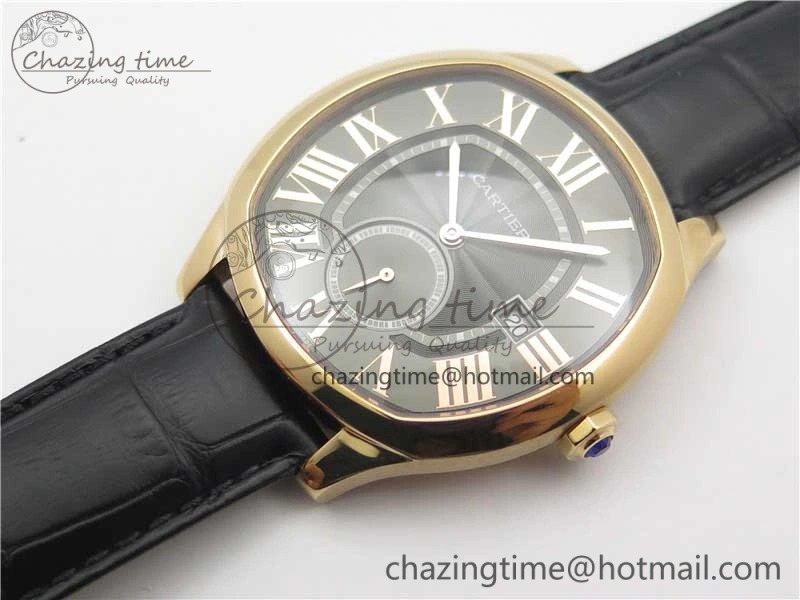 Drive de RG GSF 1:1 Best Edition Gray Textured Dial on Black Leather Strap A23J to 1904-PS MC V Minimalist 6121