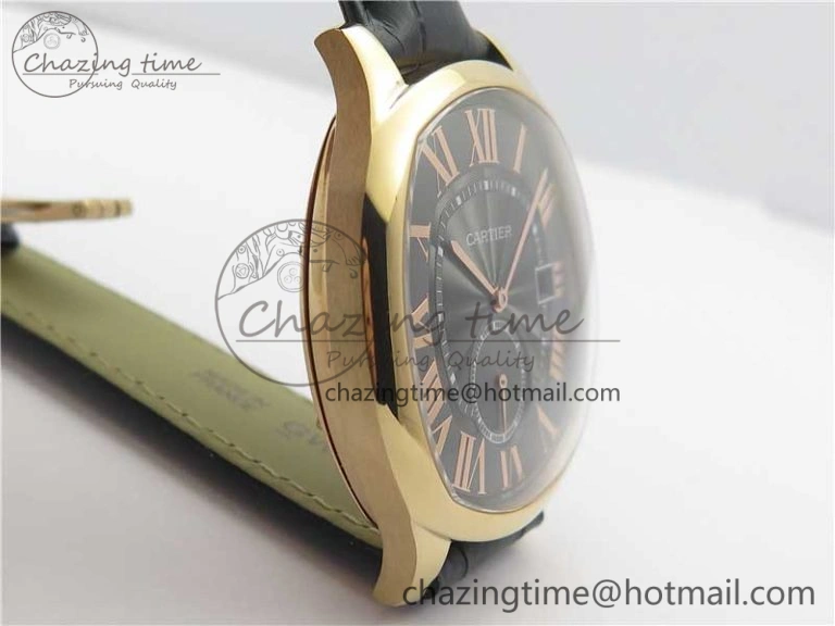 Drive de RG GSF 1:1 Best Edition Gray Textured Dial on Black Leather Strap A23J to 1904-PS MC V Minimalist 6121