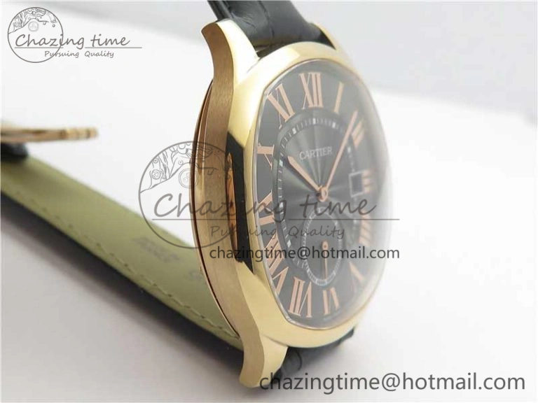 Drive de RG GSF 1:1 Best Edition Gray Textured Dial on Black Leather Strap A23J to 1904-PS MC V Minimalist 6121