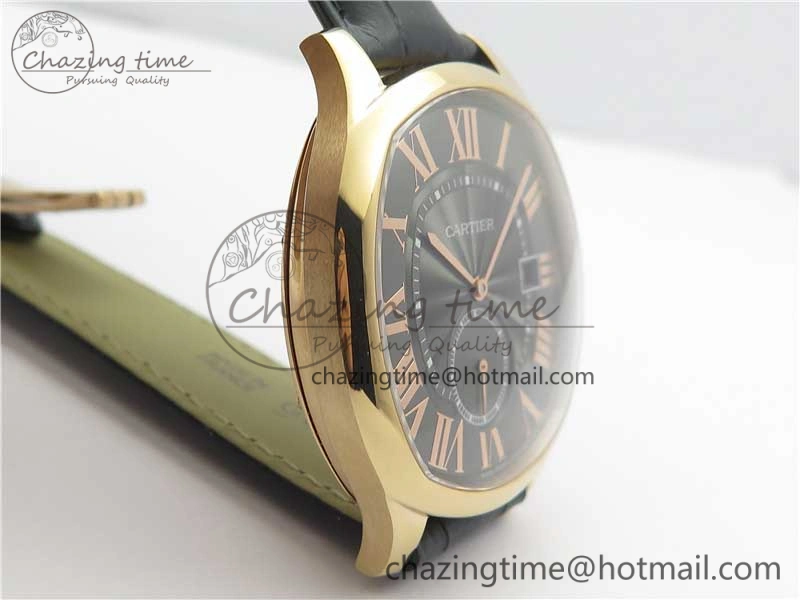Drive de RG GSF 1:1 Best Edition Gray Textured Dial on Black Leather Strap A23J to 1904-PS MC V Minimalist 6121