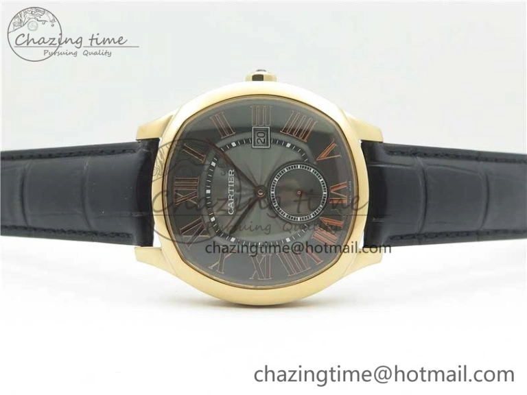 Drive de RG GSF 1:1 Best Edition Gray Textured Dial on Black Leather Strap A23J to 1904-PS MC V Minimalist 6121