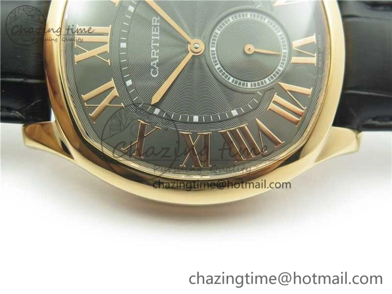 Drive de RG GSF 1:1 Best Edition Gray Textured Dial on Black Leather Strap A23J to 1904-PS MC V Minimalist 6121