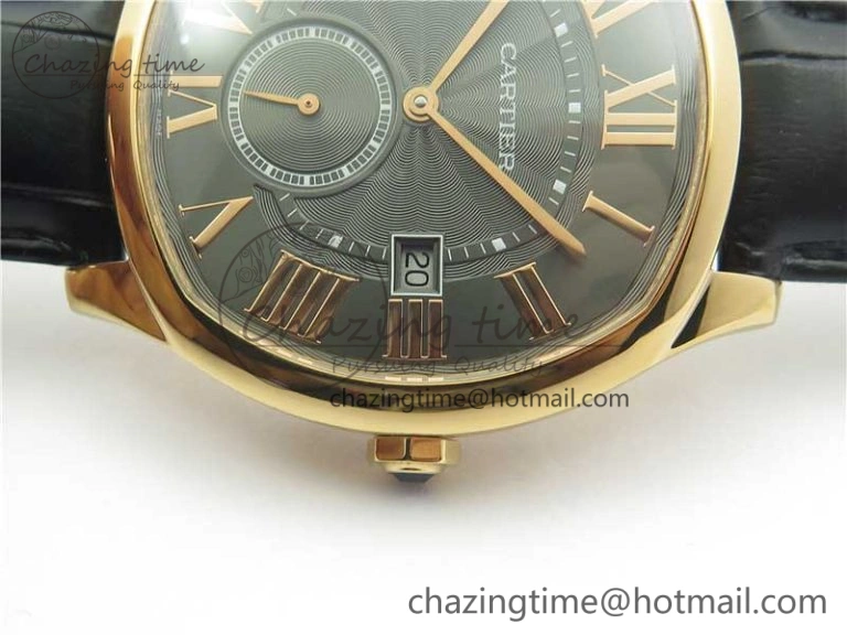 Drive de RG GSF 1:1 Best Edition Gray Textured Dial on Black Leather Strap A23J to 1904-PS MC V Minimalist 6121