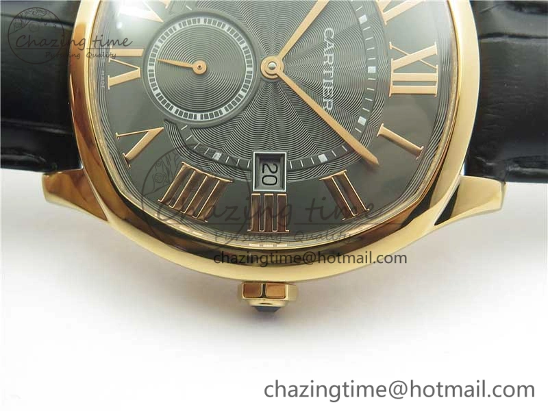 Drive de RG GSF 1:1 Best Edition Gray Textured Dial on Black Leather Strap A23J to 1904-PS MC V Minimalist 6121