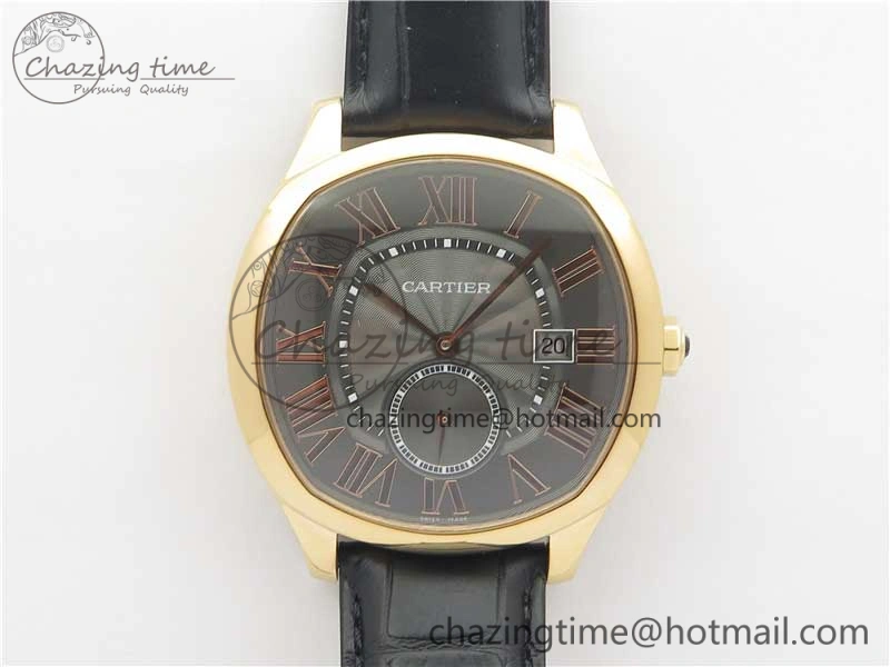 Drive de RG GSF 1:1 Best Edition Gray Textured Dial on Black Leather Strap A23J to 1904-PS MC V Minimalist 6121
