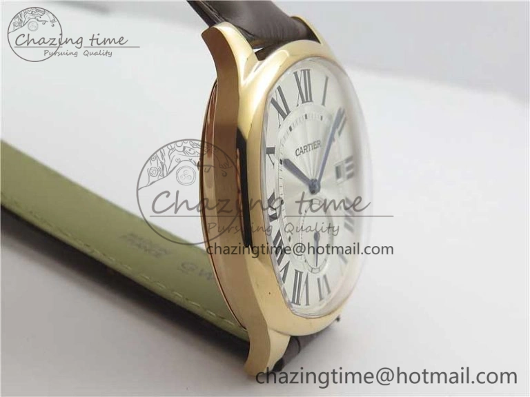 Drive de RG GSF 1:1 Best Edition White Textured Dial on Brown Leather Strap A23J to 1904-PS MC V Trendy 6120