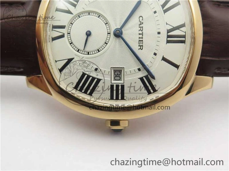 Drive de RG GSF 1:1 Best Edition White Textured Dial on Brown Leather Strap A23J to 1904-PS MC V Trendy 6120