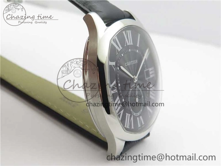 HighPerformance Drive de SS GSF 1:1 Best Edition Black Textured Dial on Black Leather Strap A23J to 1904-PS MC V 6123