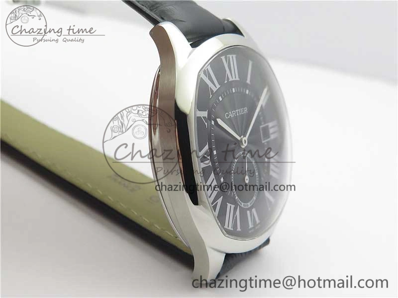 HighPerformance Drive de SS GSF 1:1 Best Edition Black Textured Dial on Black Leather Strap A23J to 1904-PS MC V 6123