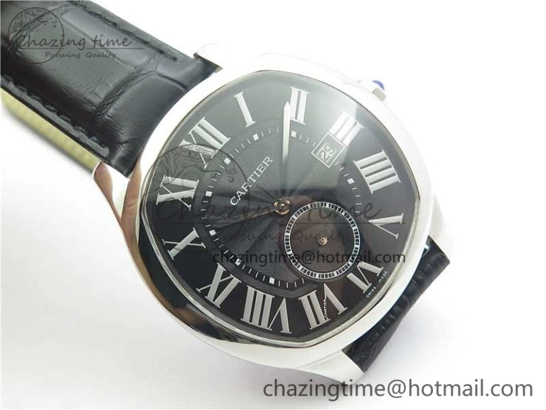 HighPerformance Drive de SS GSF 1:1 Best Edition Black Textured Dial on Black Leather Strap A23J to 1904-PS MC V 6123