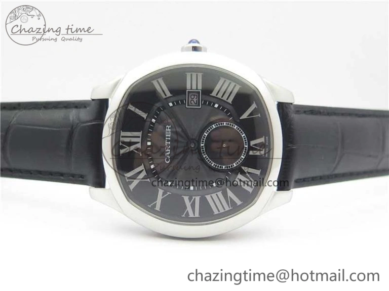 HighPerformance Drive de SS GSF 1:1 Best Edition Black Textured Dial on Black Leather Strap A23J to 1904-PS MC V 6123