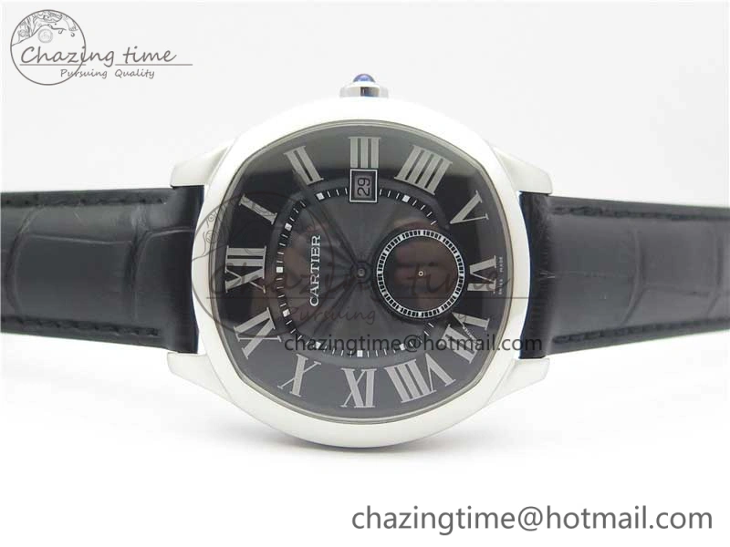HighPerformance Drive de SS GSF 1:1 Best Edition Black Textured Dial on Black Leather Strap A23J to 1904-PS MC V 6123