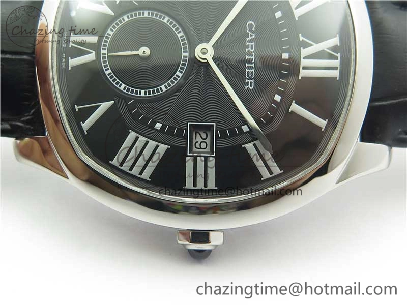 HighPerformance Drive de SS GSF 1:1 Best Edition Black Textured Dial on Black Leather Strap A23J to 1904-PS MC V 6123